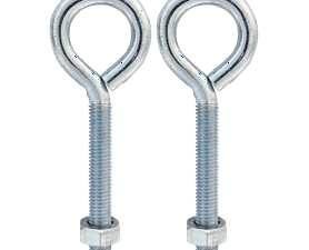 Build and Fix 2 x Eye Bolts - Silver (M8 x 60mm)