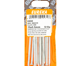 Eureka SM Countersunk Flat Head Mason Nails 75 mm
