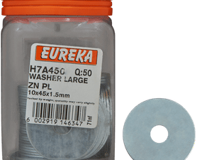 Eureka 50 x Large Washers 10 x 45 x 1.5 mm