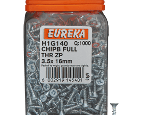 Eureka H1G140 3.5 x 16 mm Chipboard Screw Zinc 1000 Pack