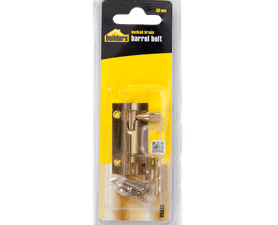 Build and Fix 50 mm Barrel Bolt Necked Polished Brass