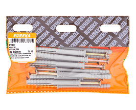 Eureka 6V60 8 x 80 mm Nail In Nylon Countersunk 15 Pack
