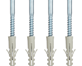 Eureka 3K80 6 x 60 mm Coach Screw And Plug 4 Pack