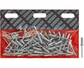 Eureka 100 x Aluminium Open Blind Rivets 4.8 x 15 mm
