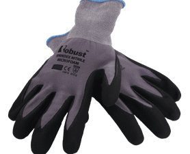 Robust 15G Comfort Grip Safety Gloves Grey Size 9-10