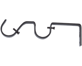 Design House Steel Double Rod Bracket Black 32 mm