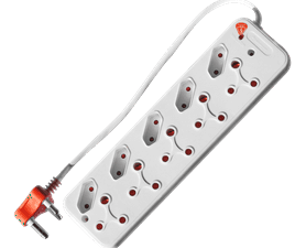 PowerWorx 10-Way Surge Protected Multi Plug White - Exclusive to Build and Fix