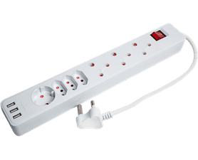 PowerWorx 7 Way Multi-plug White - Exclusive to Build and Fix