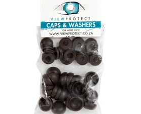 ViewProtect 24 x Cover Caps and Washers Brown