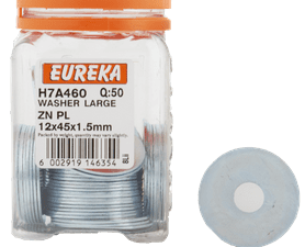Eureka 50 x Large Washers 12 x 45 x 1.5 mm