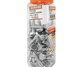 Eureka 10 x 50 mm Coach Screw Q50 Galvanised Mild