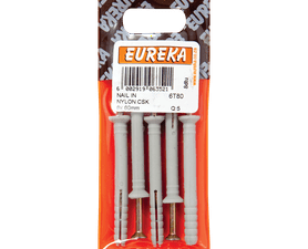 Eureka 5 x Countersunk Nylon Nail in Anchors 6 x 60 mm