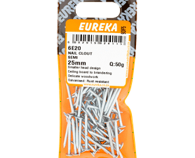 Eureka 6E20 Semi Clout Nails 25 mm