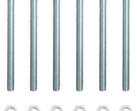Eureka 10 x 120 mm Galvanised Hex Screw and Nut Set 6 Pack