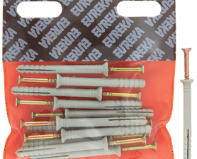 Eureka 6U80 6 x 60 mm Nail In Nylon Countersunk 12 Pack
