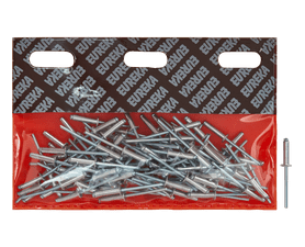 Eureka 100 x Aluminium Open Blind Rivets 4 x 15 mm