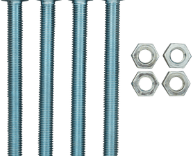 Eureka 12 x 125 mm Galvanised Screw and Nut Set 4 Pack