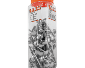 Eureka 75 x Zinc Plated Cup Square Bolts and Nuts 6 x 65 mm