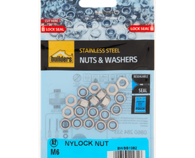 Build and Fix 20 x 6mm Stainless Steel Nylock Nuts