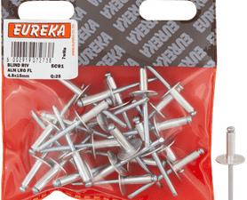 Eureka 25 x Large Aluminium Blind Rivets 4.8 x 15 mm