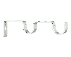 Design House Double Metal Bracket for Steel Rods Brushed Silver 25 mm