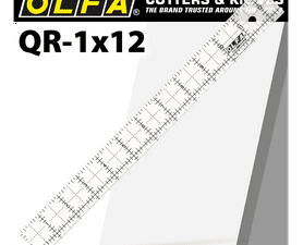 Olfa Quilt Ruler with Grid (25 x 305mm)