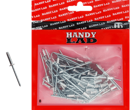 Rutherford 100 x Aluminium Blind Rivets 15 x 4 mm