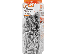 Eureka 6 x 50 mm Coach Screw Q180 Galvanised Mild