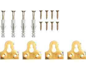 Eureka Slotted Hanger And Screw 4 Pack