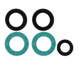 Safegas 5 x Assorted Gas Washers Black/Blue