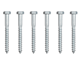 Eureka 1CC60U 8 x 75 mm Coach Screw Galvanised 6 Pack