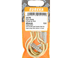 Eureka 6 x Long Cup Hook Thread and Plug 45 mm