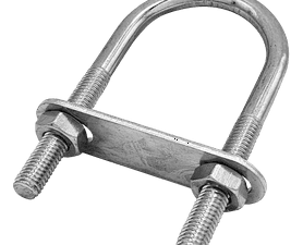 Build and Fix U-Bolt Plate and Nuts 8 x 40 mm