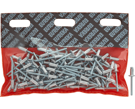 Eureka 100 x Aluminium Open Blind Rivets 4.8 x 10 mm