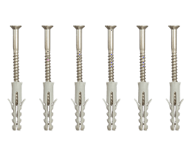 Eureka 3K30 4 x 50 mm Wall Plug And Screw 6 Pack