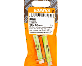 Eureka 10 x 50 mm Sleeve Anchor 2 Pack