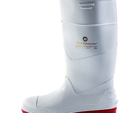 Bata Jobber Gumboot White and Red Size 9