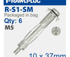 Rawlplug Interset Cavity Fixing M5 x 37 mm