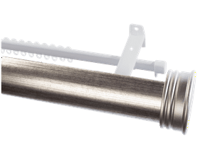 Finishing Touches Rod and Track Pole End Cap Silver 2500 x 63 x 2520 mm