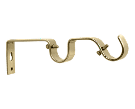 Design House Double Metal Bracket for Steel Rods Brushed Bronze 25 mm