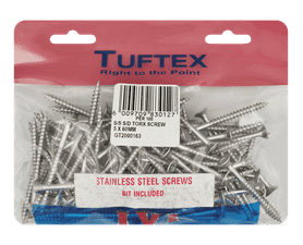 Tuftex 100 x Stainless Steel Torx Screw and Bits 5 x 60 mm