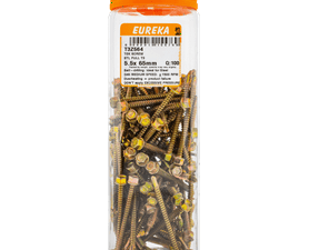 Eureka 100 x Steel Full Thread Tek Screw T3 5.5 x 65 mm
