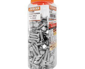 Eureka 8 x 30 mm Coach Screw Q185 Galvanised Mild