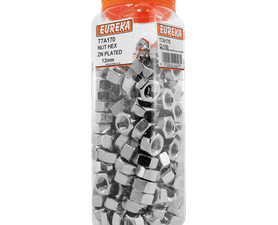 Eureka 150 x Zinc Plated Hex Nuts 12 mm