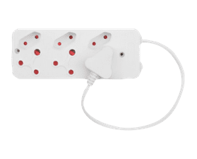 PowerWorx 6-Way Multi-Plug White - Exclusive to Build and Fix