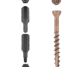 Eureka 2000 x Smooth Shank Decking Screws Copper 4 x 40 x 4 mm