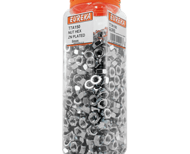 Eureka 500 x Zinc Plated Hex Nuts 8 mm