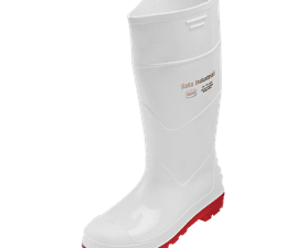 Bata Jobber Gumboot White and Red Size 7