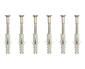 Eureka 3K50 5 x 45 mm Wall Plug And Screw 6 Pack