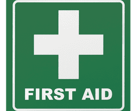 Parrot Products First Aid Sign Green and White 150 x 150 mm